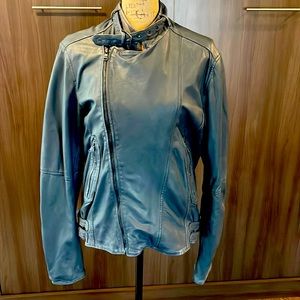 Zara Man greenish -blue-gray hued bomber jacket-size XL